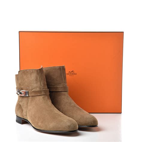 Hermes suede scooter boots